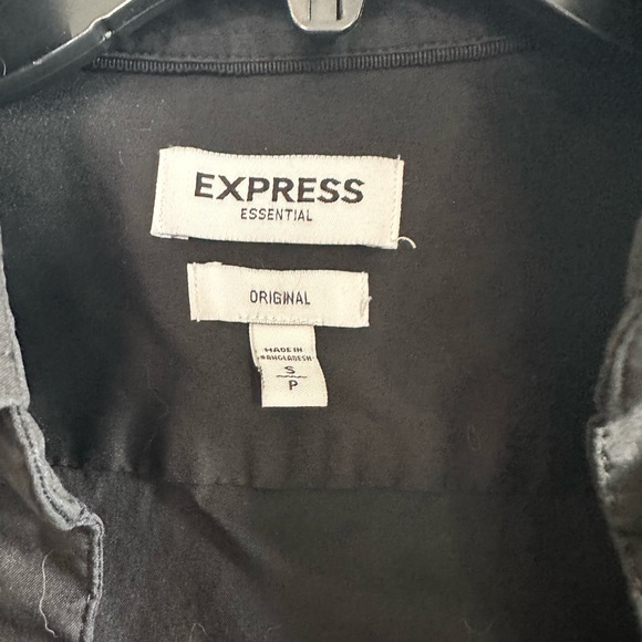 Black womens button up fitted express - Picture 3 of 5